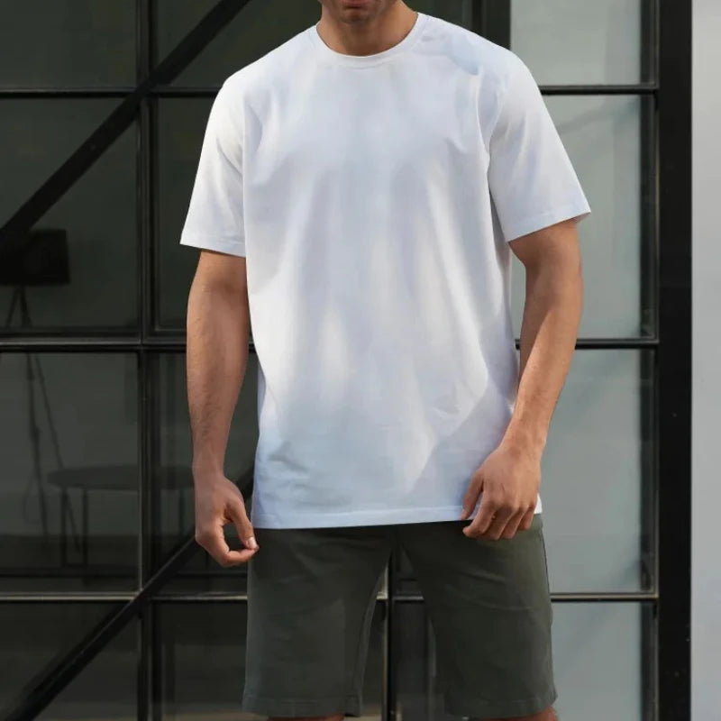 Solid color Men's t-shirts 2025 High quality Short sleeve tees Hip-Hop