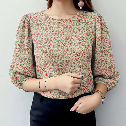 2025 ZANZEA Summer Floral Printed Blouse Stylish Women Tops Tunic