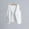 2026 Spring Summer New White Denim Vest Women's Versatile Tank Top