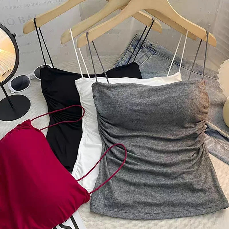 Sexy Sleeveless Tops Bra for Women Casual Vest Crop Camisole Seamless