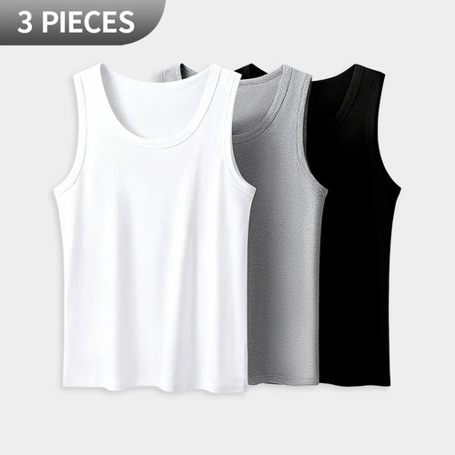 1/3 Pack Four Seasons Men's Cotton Joker Vest Teenagers Simple Fit