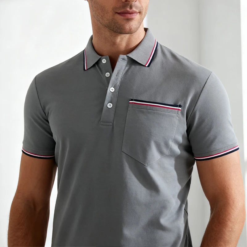 2025 Men's Polo Summer Short Sleeve Casual Breathable Comfortable Polo