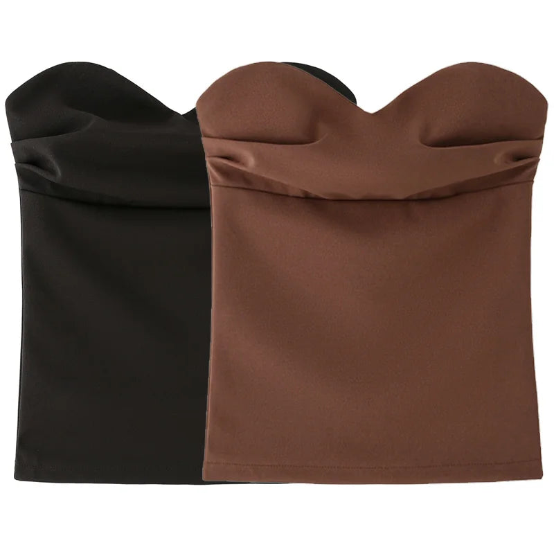 HXAO Women Crop Corset Top Summer 2025 Ruffled Tanks & Camis Sexy