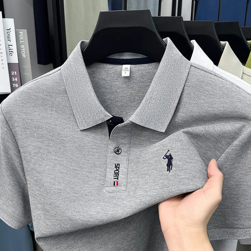 100% cotton high-end brand short sleeve polo shirt men's fashion