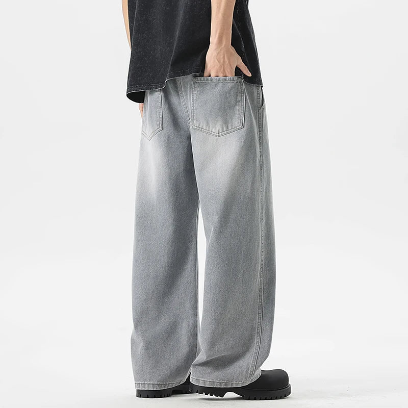Men's Jeans American Loose Wide-leg Loose Straight Casual Trousers