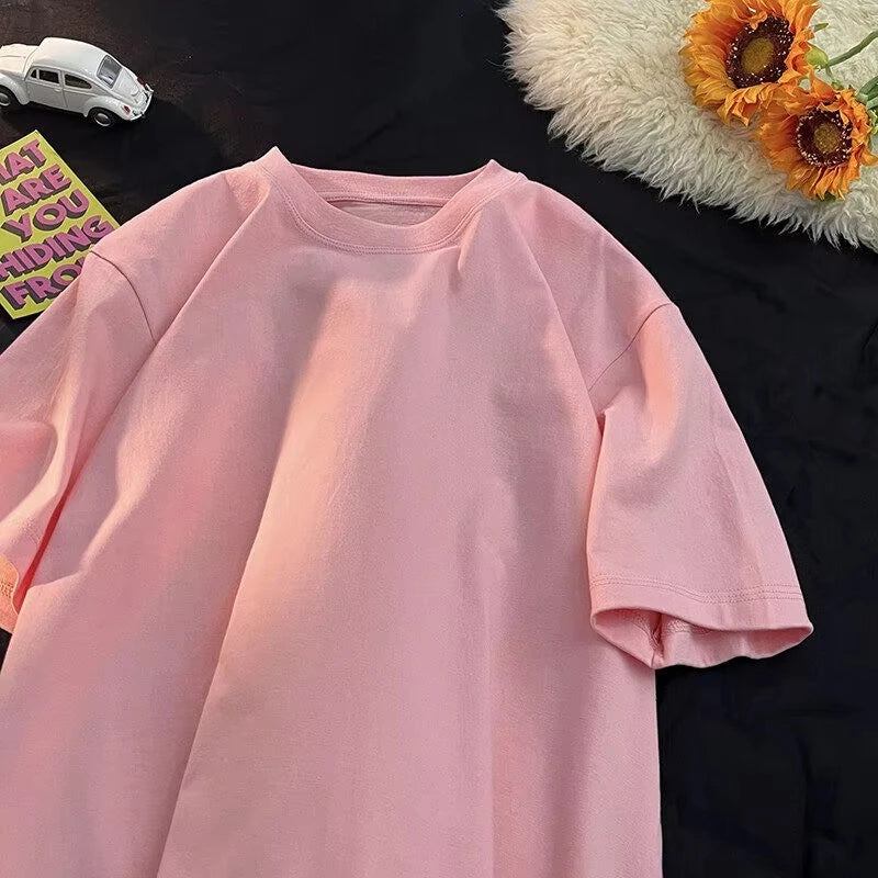 Summer 100% Pure Cotton Men's and Women's Casual Sports Loose Soft