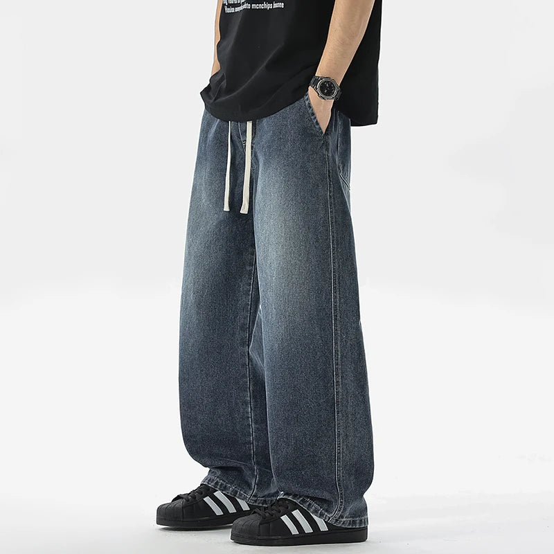 Men's Jeans American Loose Wide-leg Loose Straight Casual Trousers
