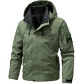 Waterproof Jacket Men Outdoor Softshell Zip Up Hooded Jacket