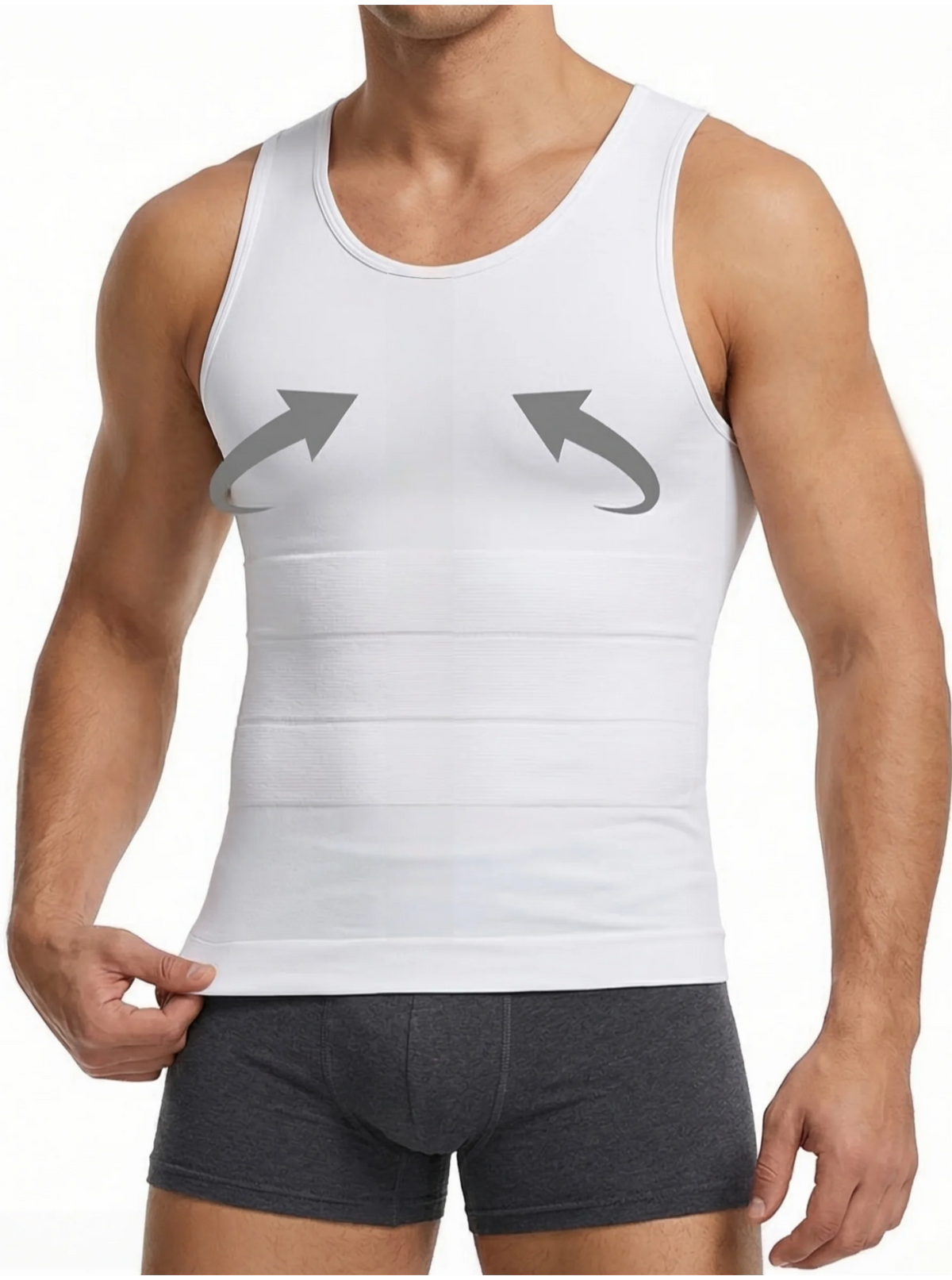 Men's Compression Tank Top,Tummy Control Body Shaper, Slimming Vest
