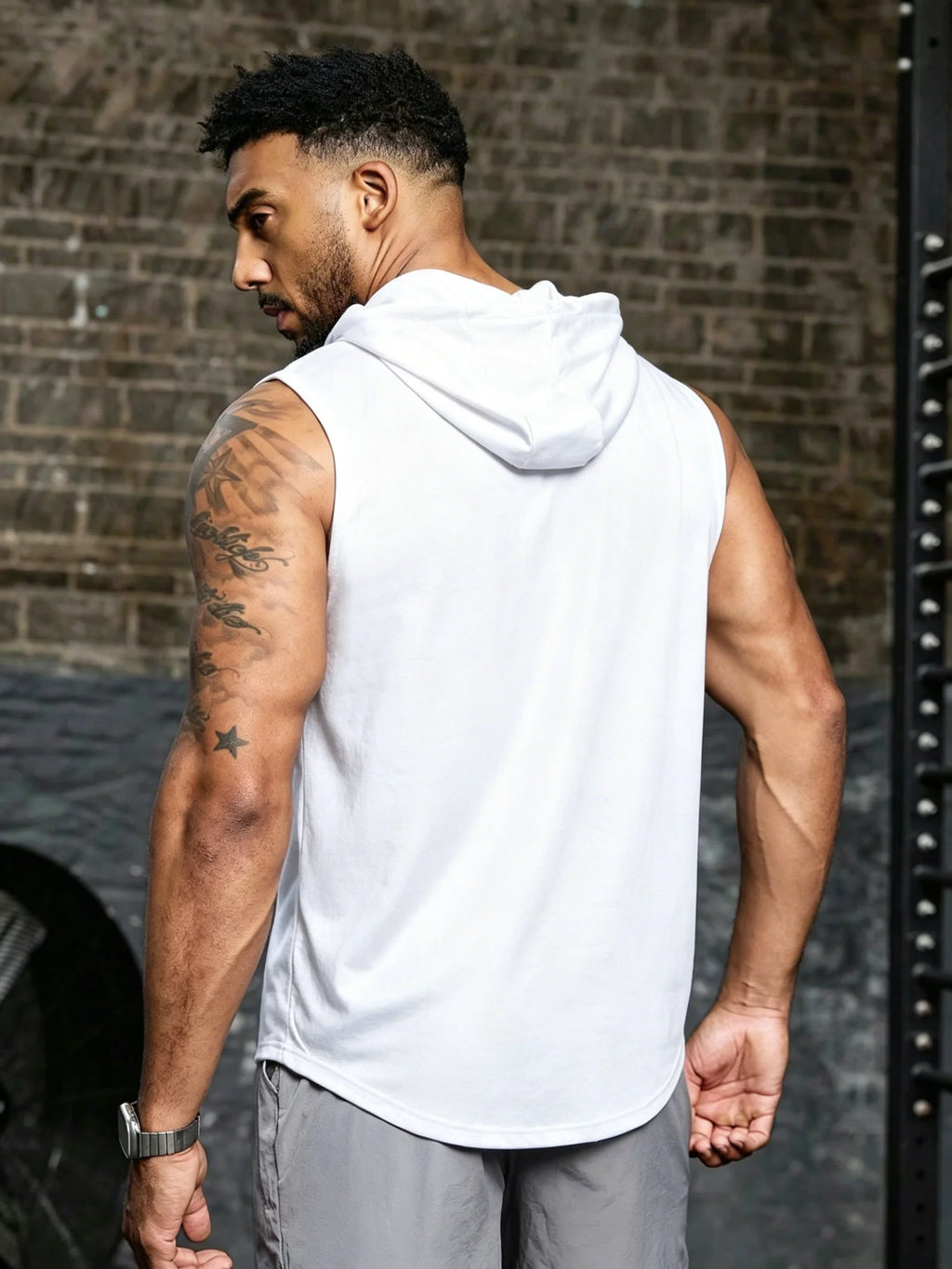 Men's Sleeveless Hoodie Tank Top 4-Color Optio Solid Gym Workout