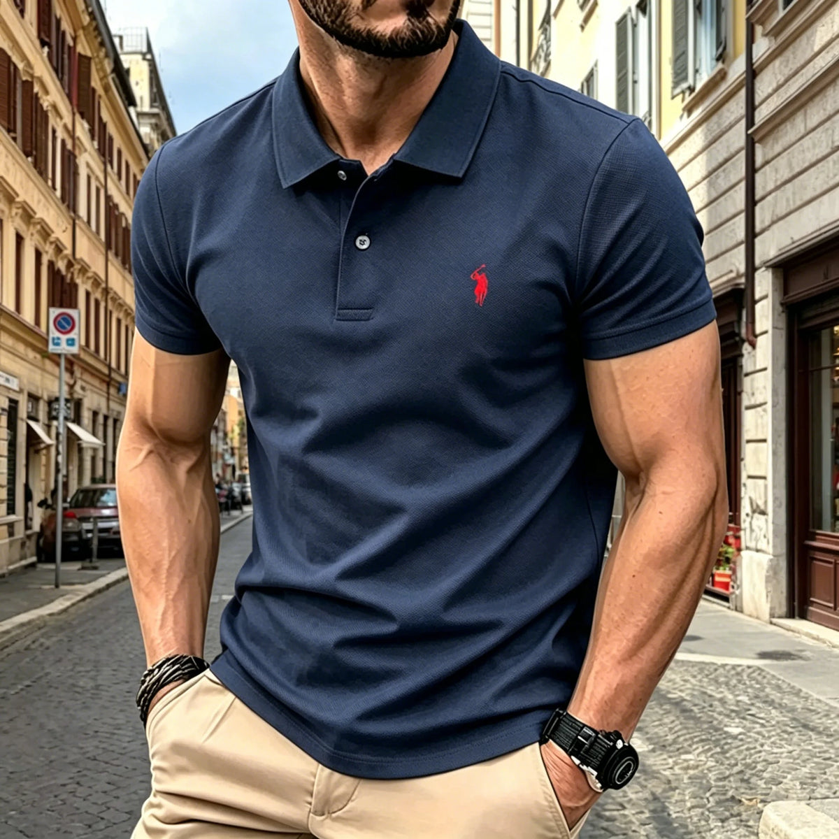 2026 summer  high-end brand men's short sleeve polo shirt 2026 summer