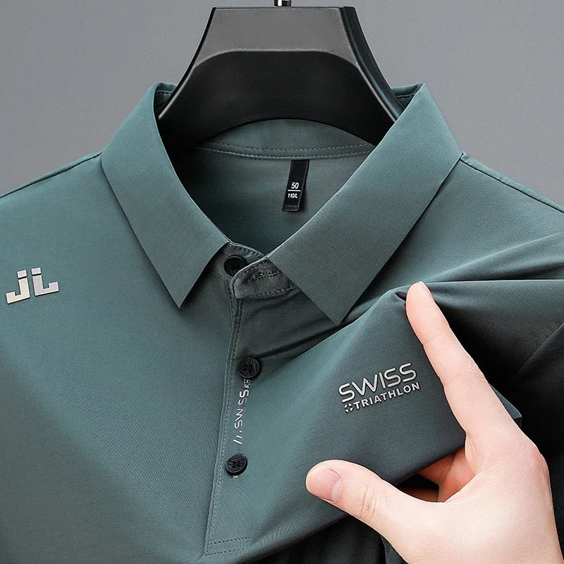 2026 New Men's Regular Fit Short Sleeve Polo Shirt Soft Comfortable