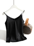 AOSSVIAO 2026 Spaghetti Strap Top Women Halter V Neck Basic White Cami
