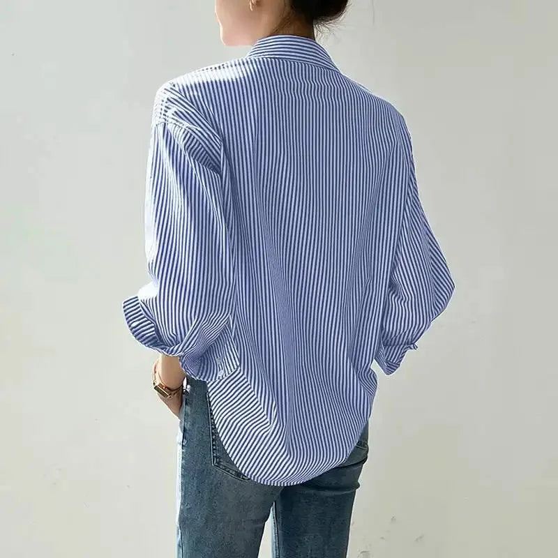 Women Spring Summer Blouses Shirts Lady Fashion Casual Long Sleeve