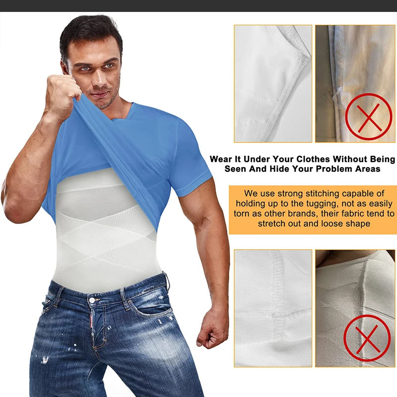 Compression Shirt for Men Slimming Undershirt Body Shaper Tank Top