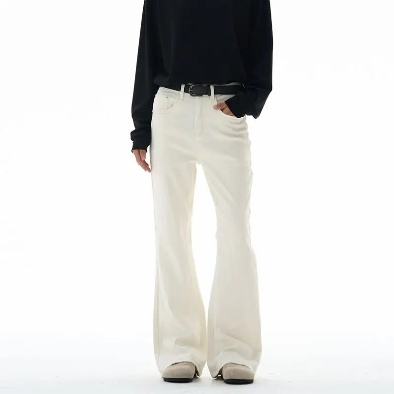 Fashion Men's Vintage Disco Flared Pants Solid Stretch Slim Fit