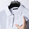 Summer New Men's Casual Slim Fit Polo Shirt Flip Collar Breathable