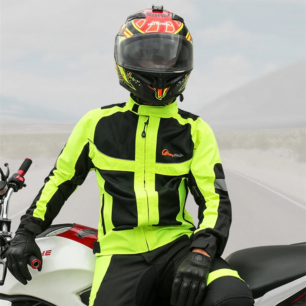 Men Woman Summer Style Breathable Motorcycle Jacket Night High Visible