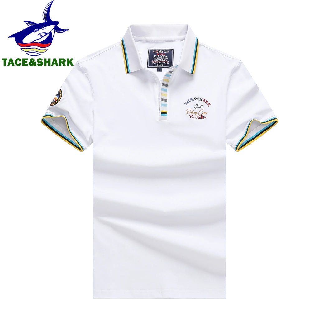 TACE&SHARK New Arrival 2024 Solid Color Fashion Luxury Polo Shirt