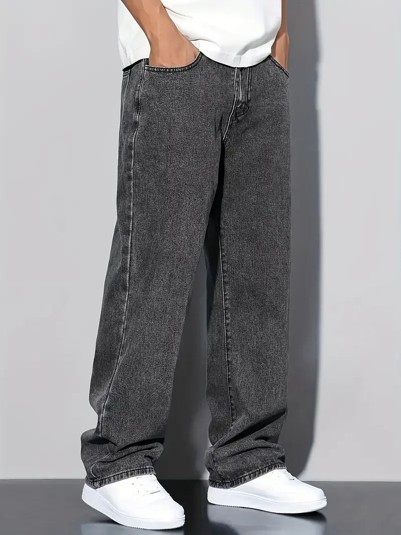 2025 New Style Streetwear Straight-Leg Jeans for Men, Fashionable
