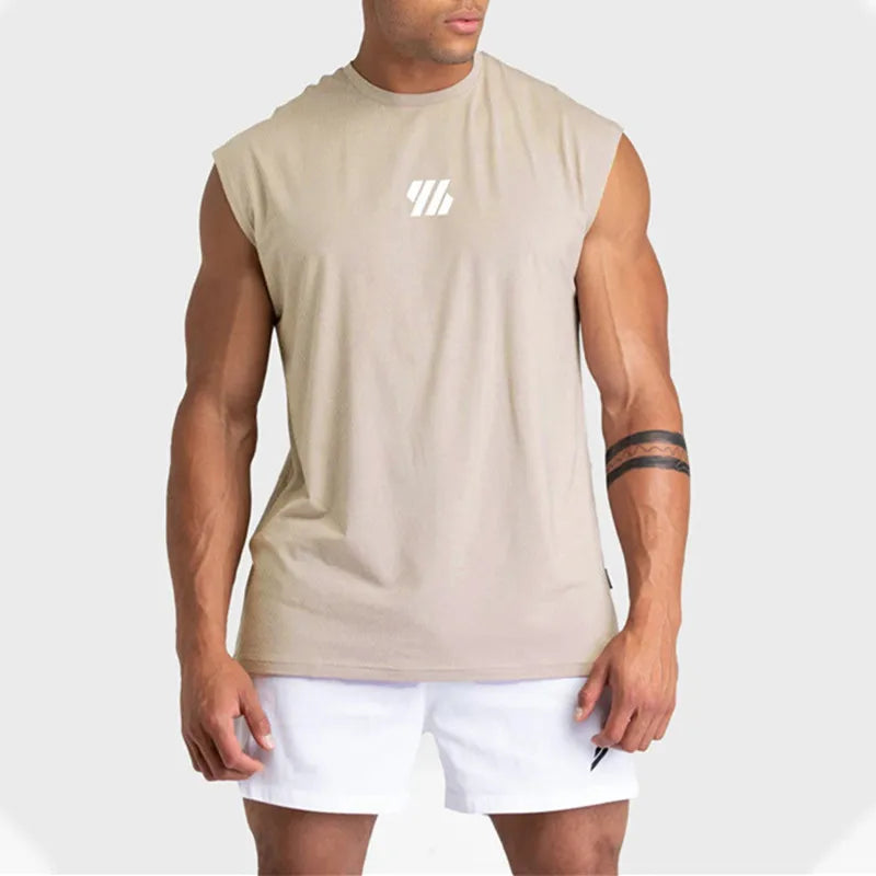 2024 Summer new Gym Vest Men Bodybuilding Sleeveless Sports Tank Top