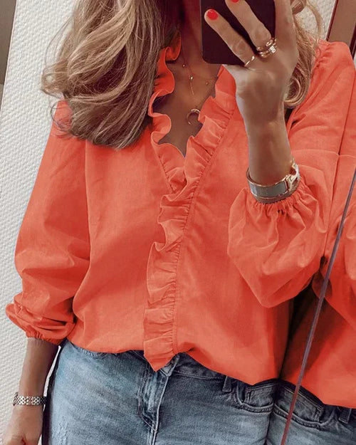 Autumn Womens Tops And Blouses Elegant Long Sleeve White OL Shirt