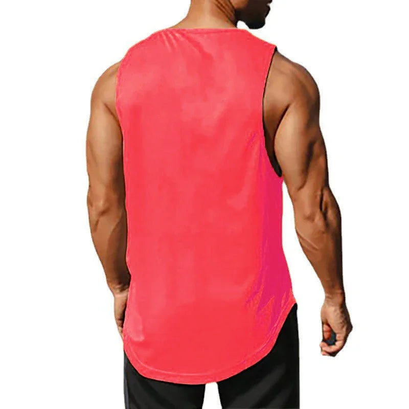 Gym Fitness Bodybuilding Sport Vests Mesh Breathable Quick Dry Running