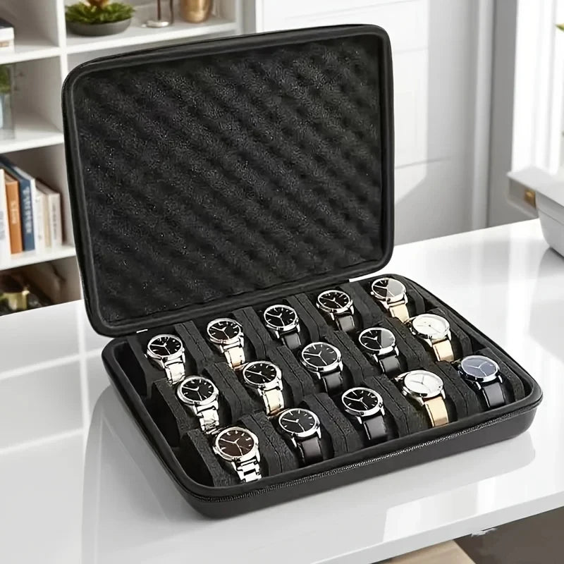 Advanced 15 Slots Pressure Proof Watch Storage Box Portable Travel