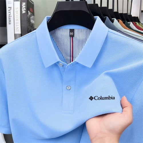 100% pure cotton 2026high-end brand men's short sleeve polo shirt