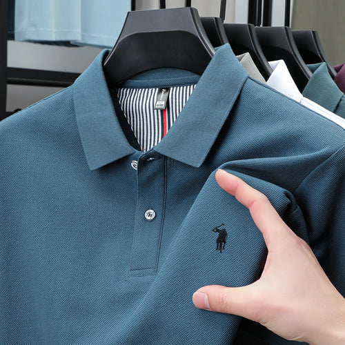 100% Cotton Men's Breathable Short-Sleeved T-Shirt, High-End Luxury