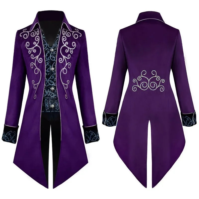 Medieval Tuxedo Steampunk Vintage Victorian Long Sleeve Windbreaker