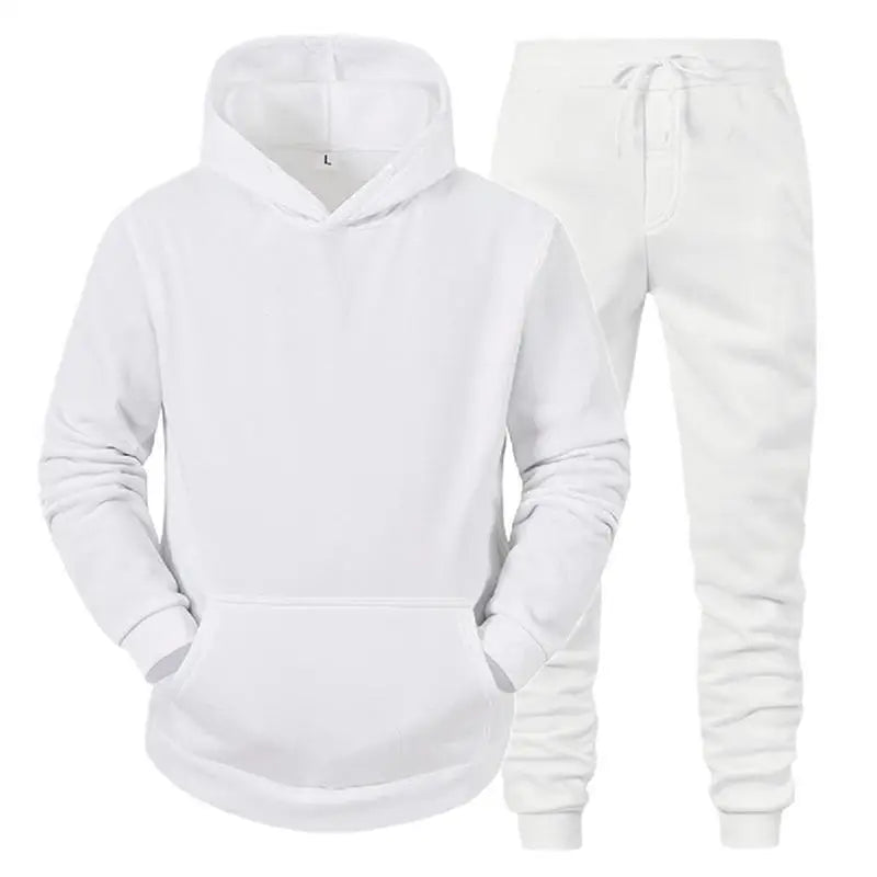Men Sportswear Sweater Suit Hoodies + Pants Sports Clothing Spring