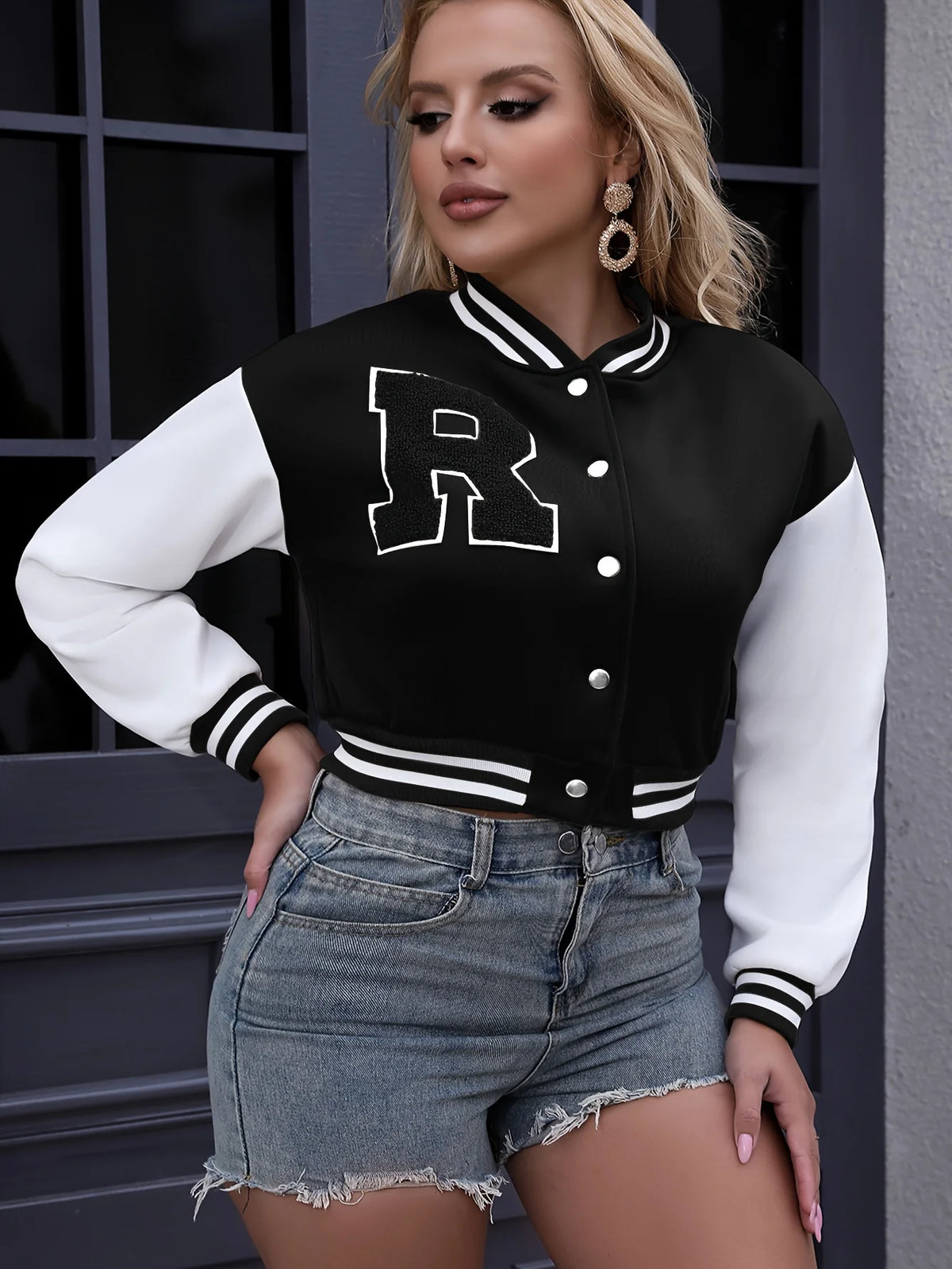 Jacket Casual Crop Button Front  Spring Autumn Women Thin Jackets Tops
