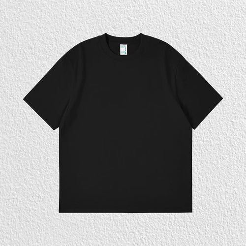 Pure White 260g Heavy T-shirt Men's Summer Pure Cotton Short-sleeved