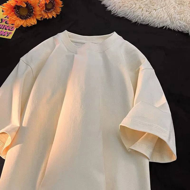 Summer 100% Pure Cotton Men's and Women's Casual Sports Loose Soft
