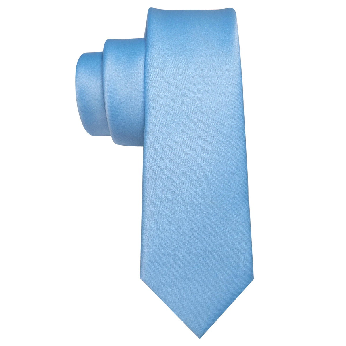 Light Blue 6cm Solid Slim Tie Men Skinny Neck Tie Wedding Grooms