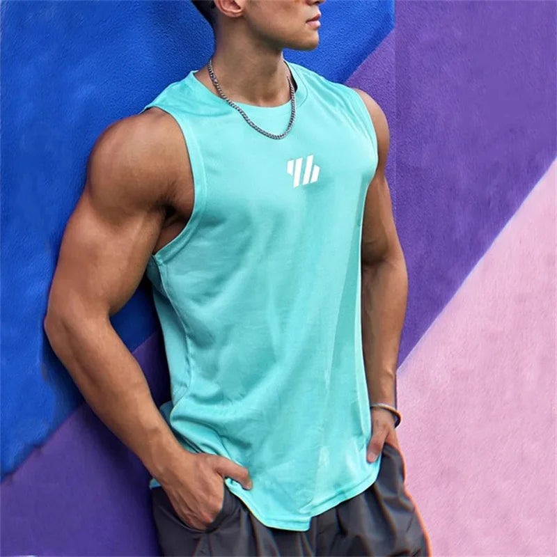 2024 newest Summer Gym Vest High Quality mesh Shirt Sleeveless