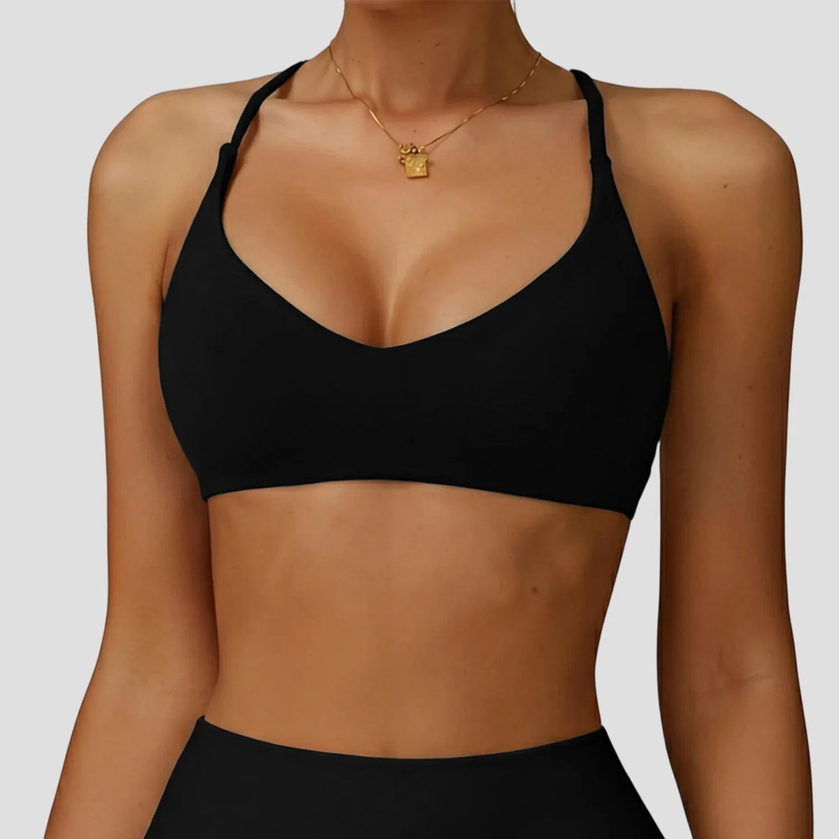 Sports Bra High Impact Support Women Gym Underwear Push-up Back Cross
