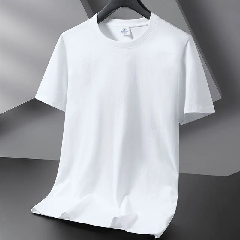 Summer Men T Shirt Cotton Tops Women Solid Color Blank Tshirts O-neck