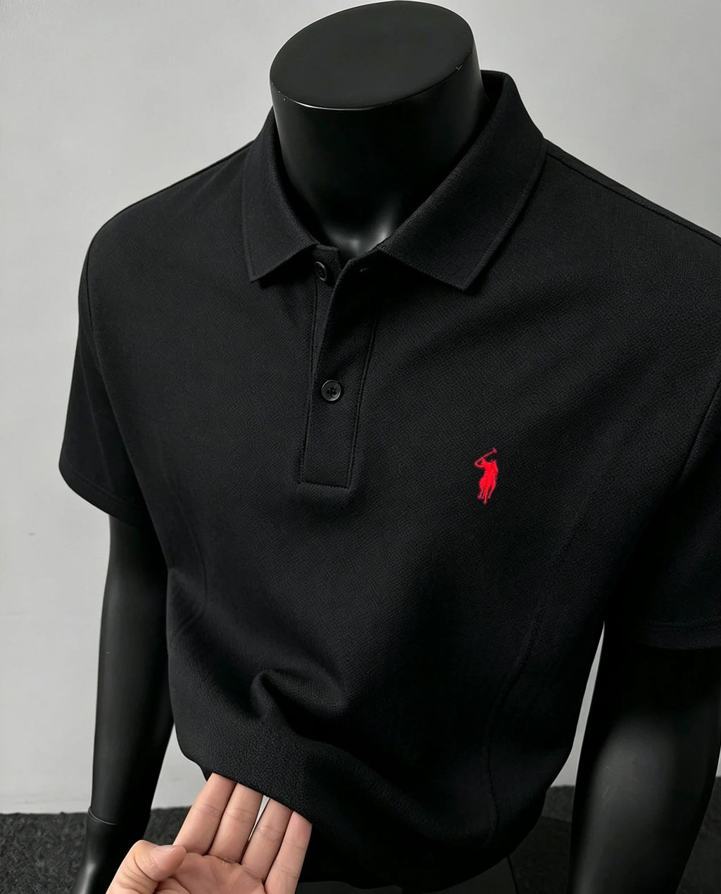 100% pure cotton high-end brand men's short sleeve polo shirt 2026