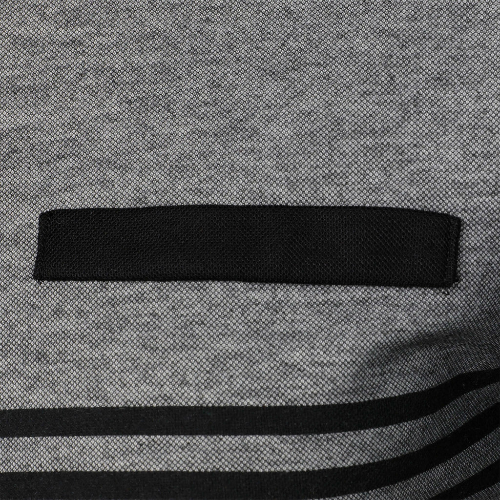 Men's color-matching striped short-sleeved lapel T-shirt casual top