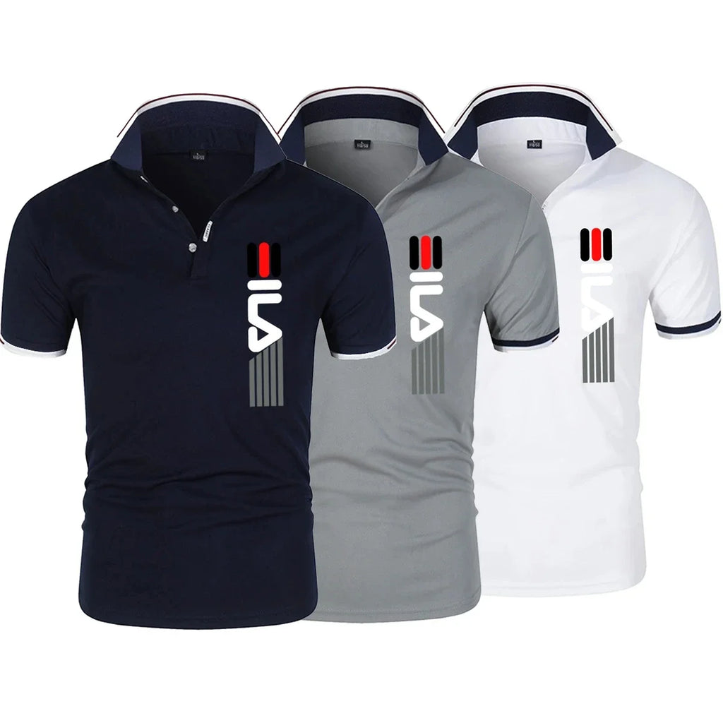 2026 New Men's Polo Shirt printing  Short Sleeve Casual Business
