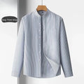 100% Cotton Oxford Mens Dress Shirts Long Sleeve Basic Stand Collor