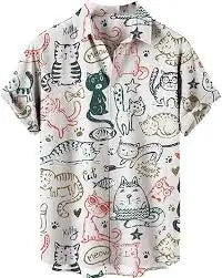2026 New Aristocratic Temperament Cat Digital Printing Hawaii Cuban