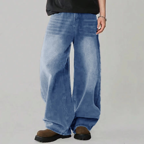 Four Season Men's Jeans Korean Version Student Casual Pants High