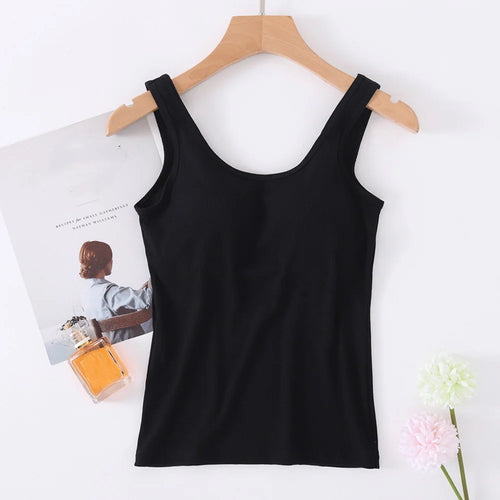 2023 New Summer Modal Vest Crop Top with Cups Pad Women's Bra One