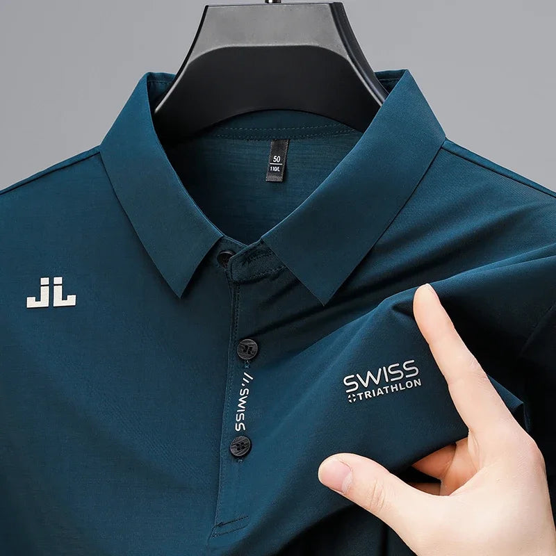 2026 New Men's Regular Fit Short Sleeve Polo Shirt Soft Comfortable