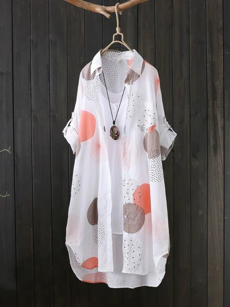 Plus Size Fashion White Shirt New Outerwear Top Women Chic Blouse 2023