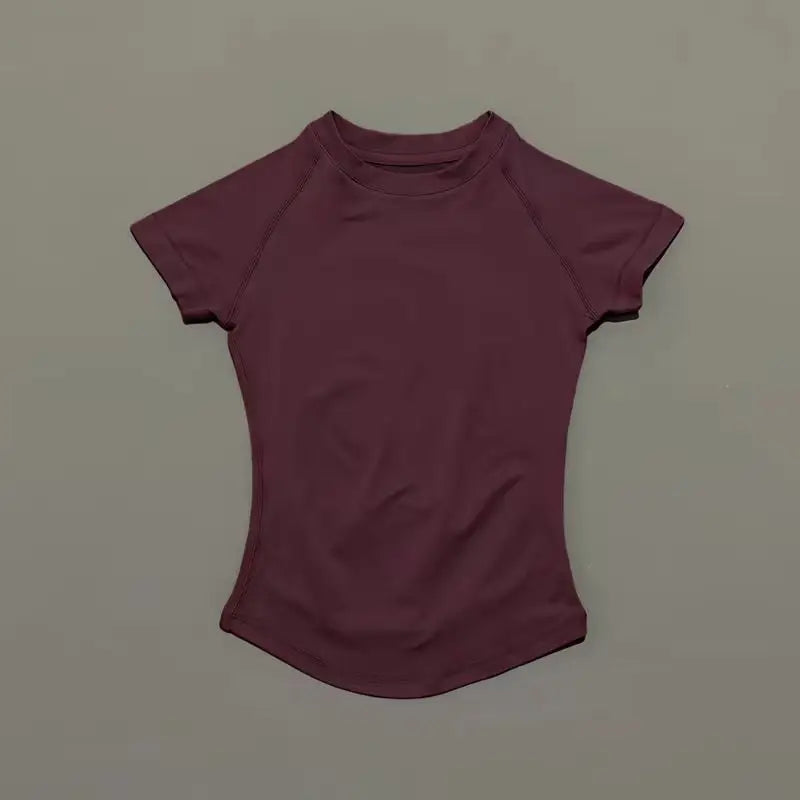 HISTELLO Impact Short Sleeve Top Women Running Sports T Shirt Summer