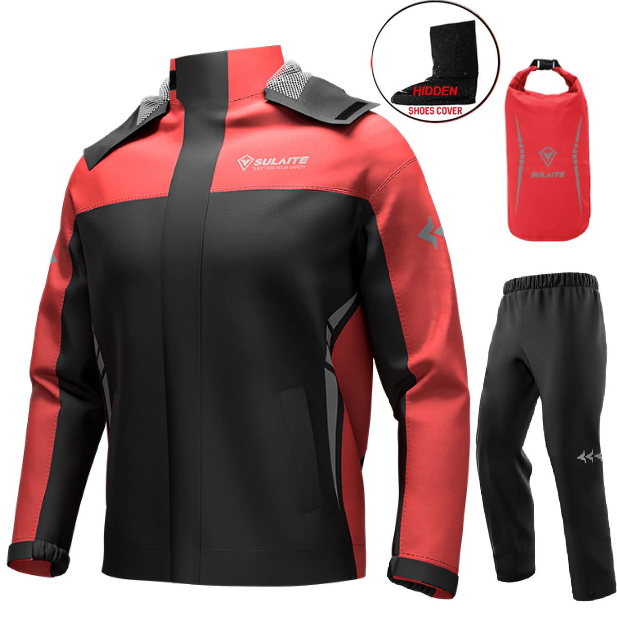 SULAITE Motorcycle Raincoat Suits Men Waterproof Rain Gear Rain Jacket